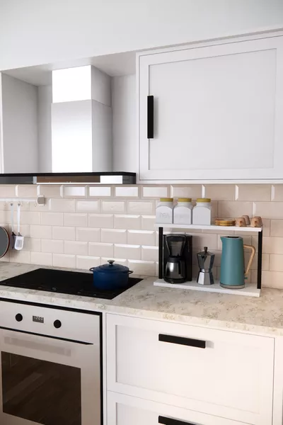 Kitchen Shelf, Organizer, Coffee Corner, Spice Rack, 2-Tier Countertop Organizer