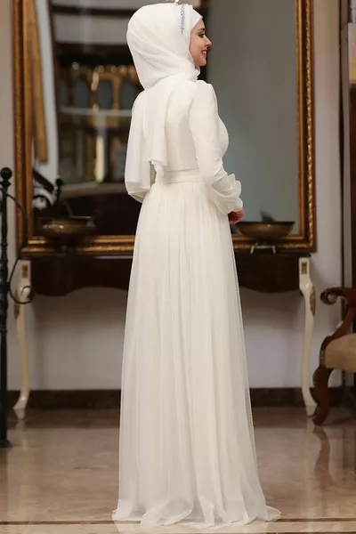 أسطورة الحجاب مساء اللباس Ecru