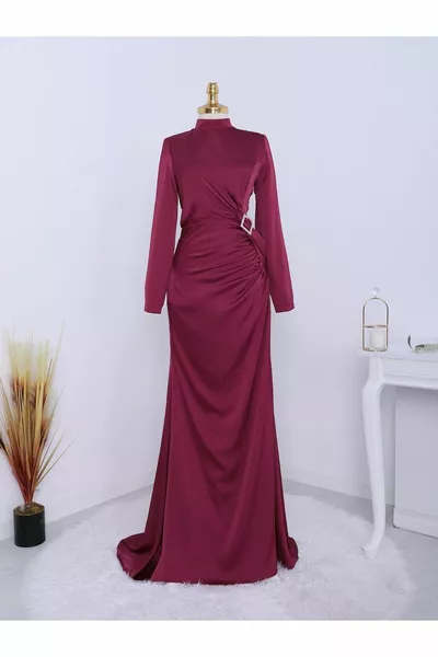 الجانب الرباط الحجر تاكا مفصلة الساتان مساء اللباس