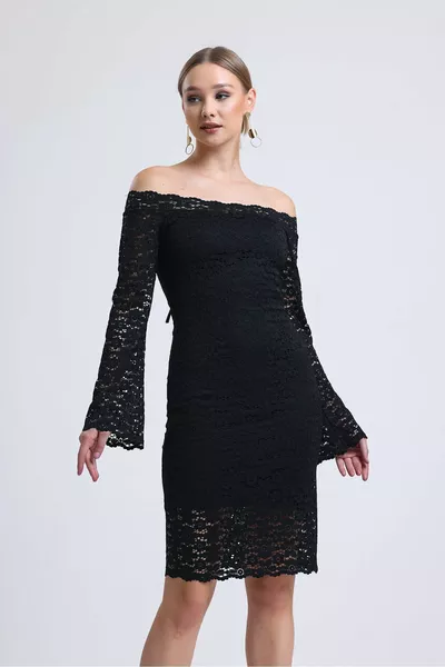 الدانتيل قبالة الكتف منخفضة قطع اللباس