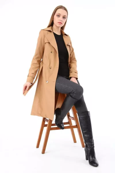 Medium Size Women's Lined Trench Coat