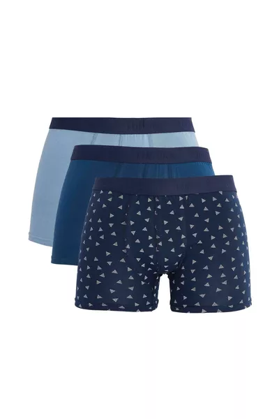 Boxer homme en lot de 3 en coton extensible avec élasthanne