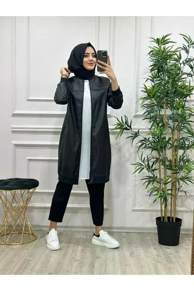  Черно Кожено Яке 