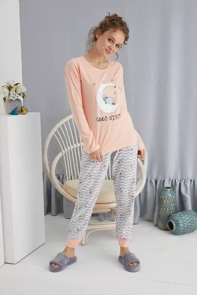 COTTON LONG SLEEVE PAJAMA SET
