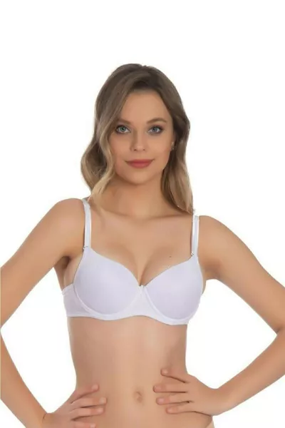 صدرية نسائية بيضاء من القماش الميكرو بدون حشوة مع دعامة عظمية للاستخدام اليومي