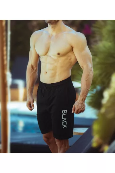 Short de sport noir pour homme
