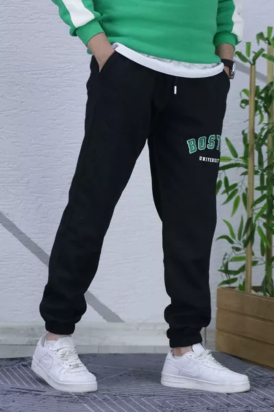 بنطال رياضي رجالي من شاردونلو بثلاث خيوط بطباعة جانبية بوسطن