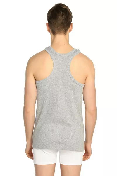 حزمة 6 قمصان رياضية رجالية رمادية بحمالات ريبانا 