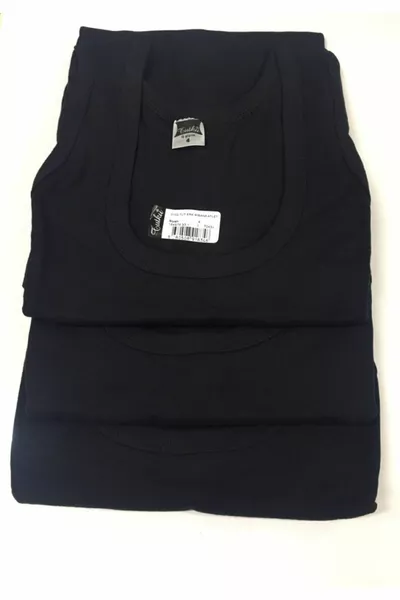 Canotta nera da uomo, taglia grande, confezione da 3, elasticizzata