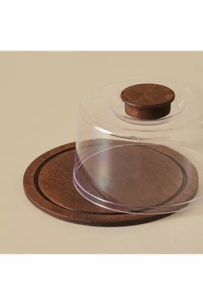 Nora Wooden Cake Dome Natural ( cm)