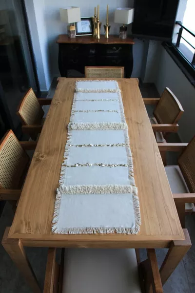 Runner Cap Dekoratif Elişi Punch Masa Örtüsü Sunum Bohem