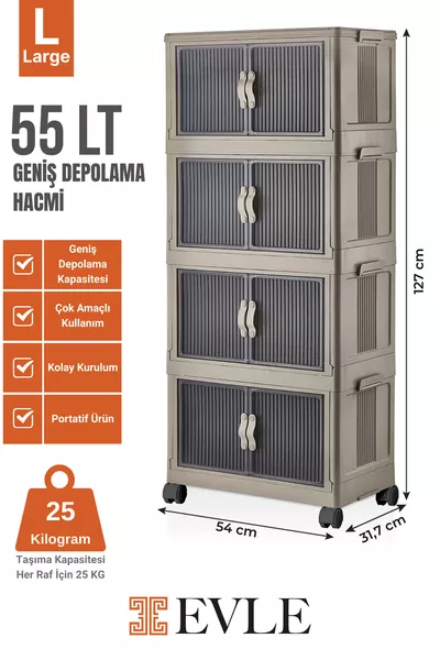 Foldable Modular Cabinet 4-piece  cm x .7 cm x  cm