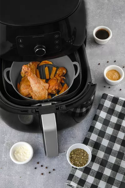 Air Fryer Silicone Cooking Basket, Airfryer Silicone Cooking Container