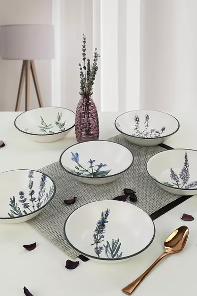 Flower Garden Dinner Plate  Cm 6 Pieces