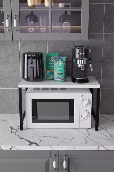 Органайзер для кухни, шкаф для микроволновой печи, настольная полка для духовки, подставка для чая, кофе и специй