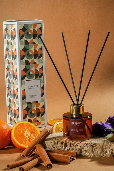 Woody Amber  мл цилиндричен пръчков аромат за стая парфюм кафе Chant Des Anges стъклена бутилка