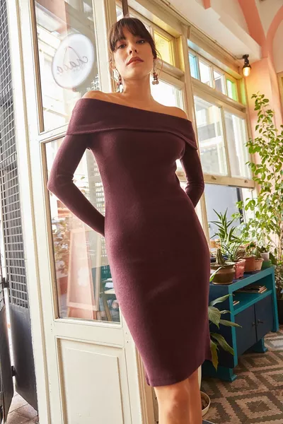 المرأة البرقوق مادونا طوق ليكرا اللباس 