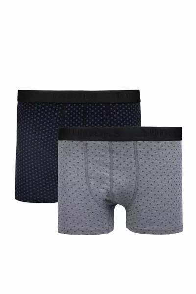 Мъжки боксерки от памук с ликра, 2 броя, еластични