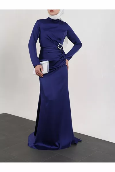 الجانب الرباط الحجر تاكا مفصلة الساتان مساء اللباس