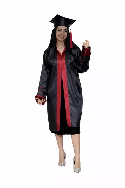 Кепка-платье Старшая школа Черная бордовая полоска