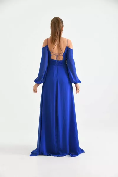 Корсаж цепка подробни шифон вечерна рокля