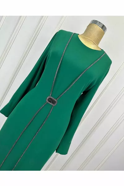  JEWELED CAFTAN STYLE DRESS QYS DRESS  #