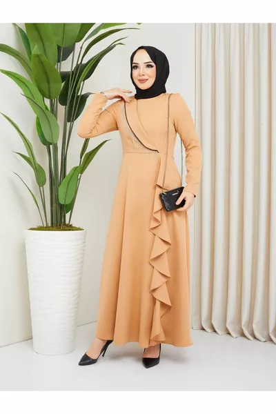 Дамска верижка Детайлна вечерна рокля Амин