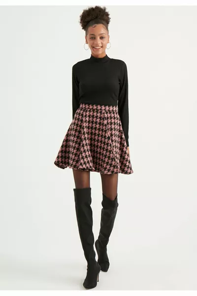 Jupe évasée taille haute