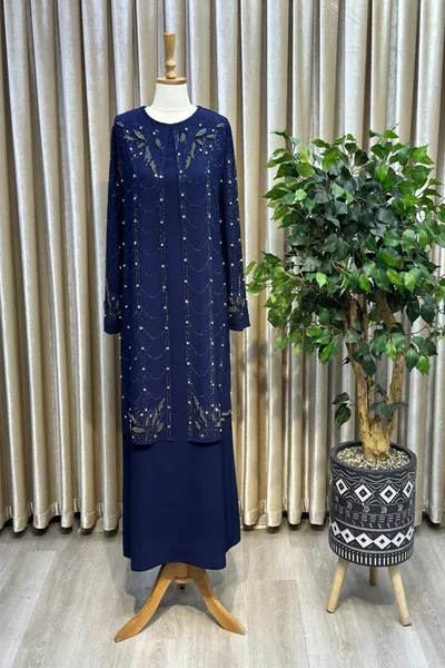 تصميم الحجر الحجاب بالإضافة إلى حجم أمي مساء اللباس