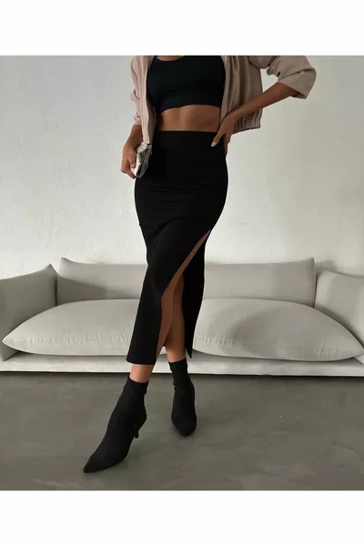 WOMEN'S CAMISOLE SKIRT WITH SLIT