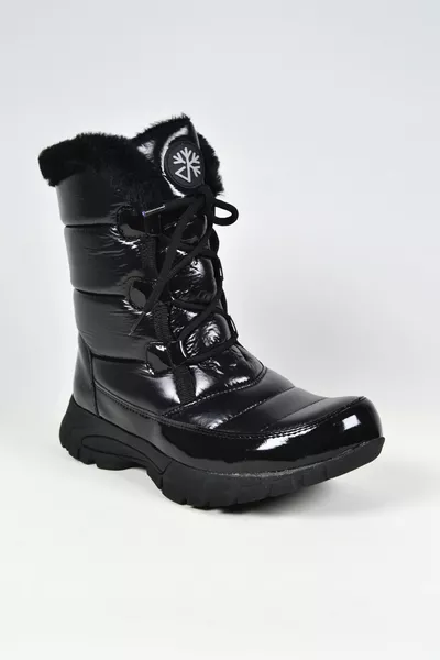 buzFiX Waterproof Women's Snow Boots with Zipper Inside Fur