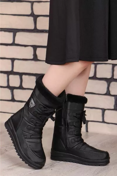  أحذية ثلجية حرارية من الفراء النسائي