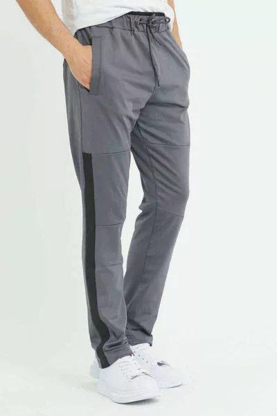 بنطال رياضي رجالي أكسفورد رمادي غامق