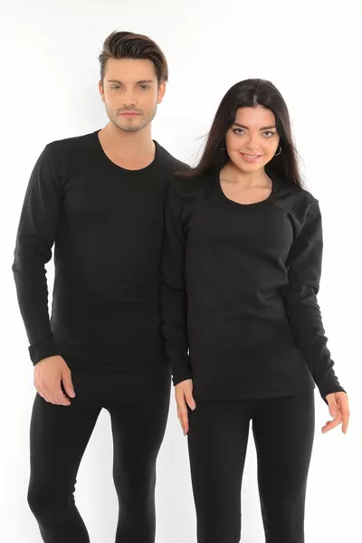 Sous-vêtement thermique à manches longues unisexe | Débardeur thermique épais en coton