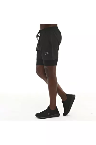 Мужские спортивные шорты-леггинсы PAN черного цвета