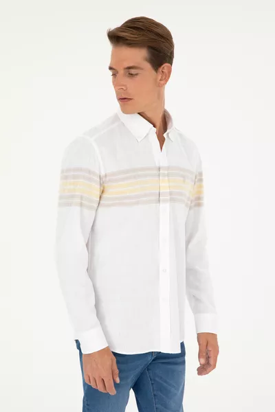 Camicia Uomo Verde Militare a Maniche Lunghe 