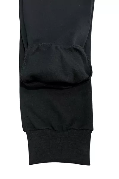 Children's Winter Cotton Sweatpants with Double Pockets Black