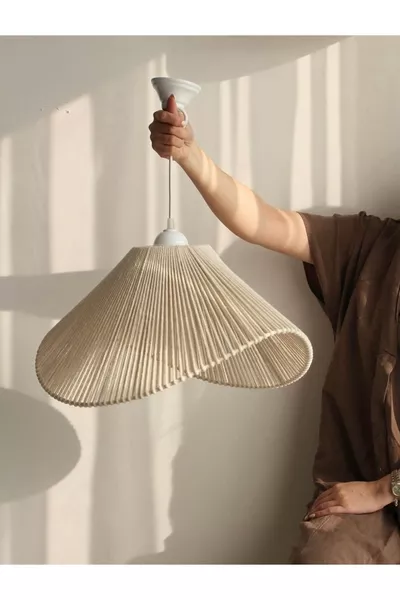 Suspension de style scandinave rustique bohème pour décoration intérieure (ampoule incluse)