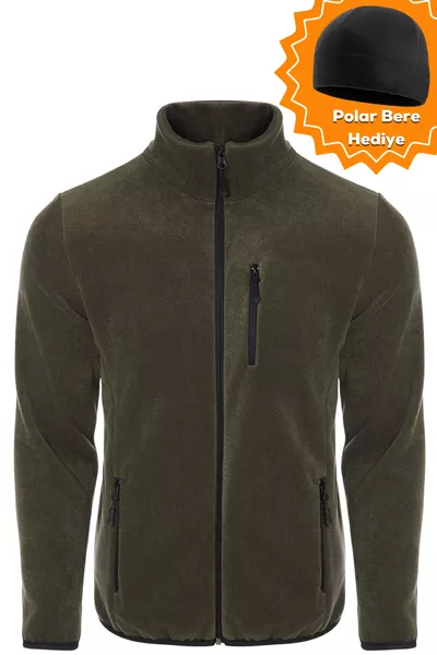 Giacca Uomo Pro Outdoor in Pile con 5 Tasche, Antivento e Chiusura a Zip Completa