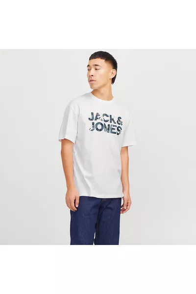 Jack&Jones Bryan Corp Logo Rundhals Herren Weißes T-Shirt