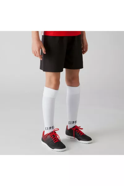 Kipsta Kids' Football Shorts - Black - Essential