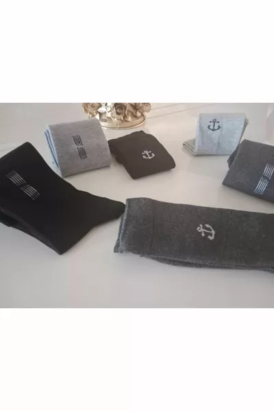 Мужские носки с фантазийным узором, набор из 6 штук – не вызывают потоотделения, хлопковые, классические, для повседневного использования