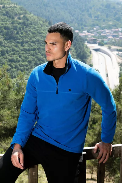 Slim Fit Anti-Pilling Winter Fleece with Brushed Interior, Boat Neck, Men's Fleece 