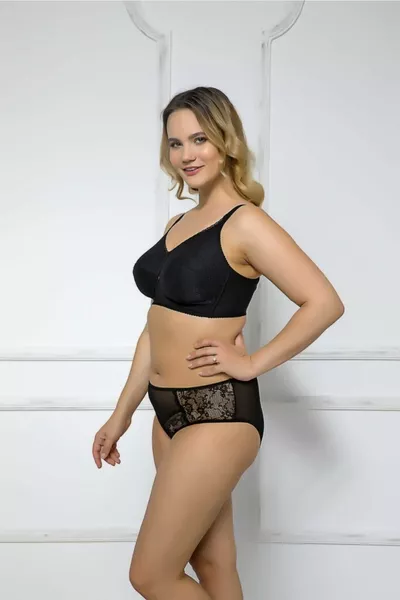  حمالة صدر بدون سلك مدمجة لتنسيق الجسم وتخفيض مقاسين باللون الأسود