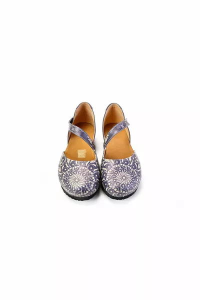 Sandali con motivo stampato blu navy