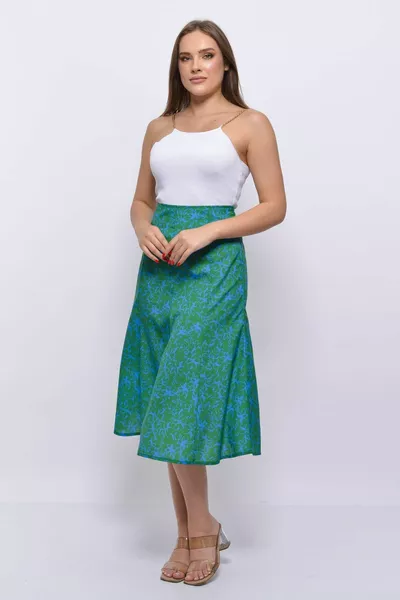 Dames seizoensgebonden uitlopende midirok /