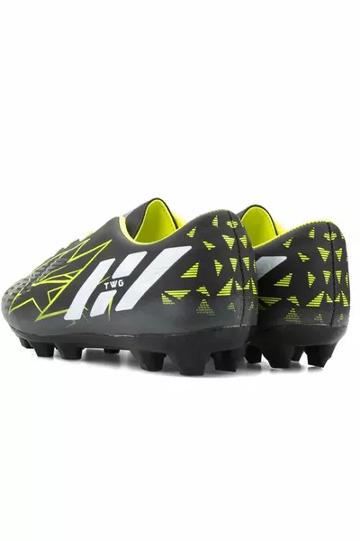 Chaussures de football avec lacets  Noir Jaune (COUPE ÉTROITE 1 TAILLE PEUT ÊTRE ACHETÉE)