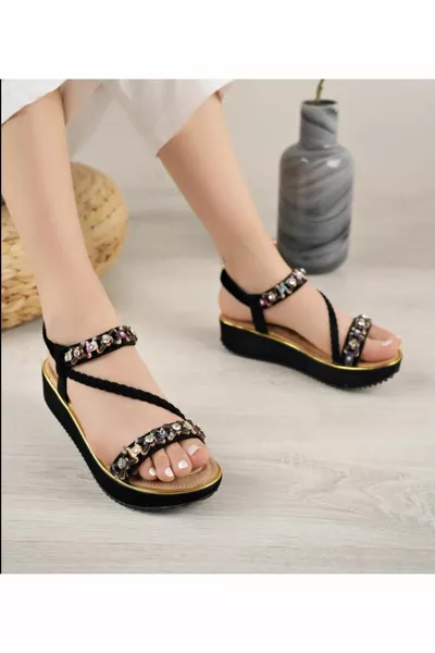 -3 Дамски подплатени сандали с подметка