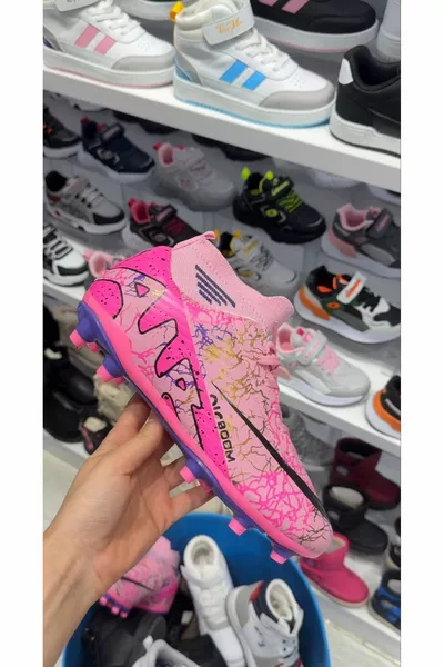 Air Laliga Football Boots - Powder/Purple Patterned New Season