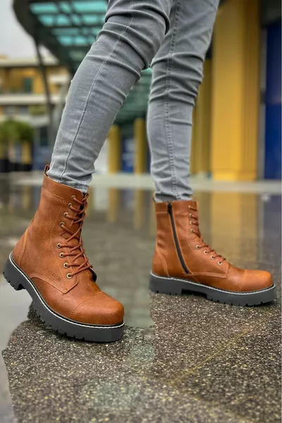  Militaire Veterrits Orthopedische Zool Casual Huid Heren Postlaarzen CST Tan